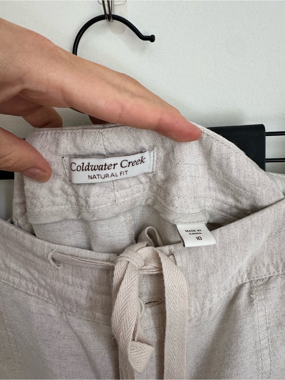 Coldwater Creek Natural Fit Linen Blend Pants in Light Beige - Picture 3 of 4